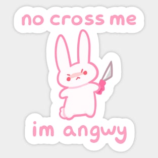 no cross me Sticker